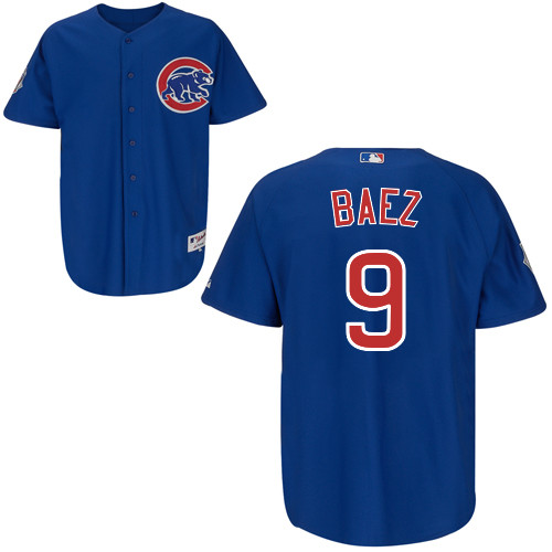 Javier Baez #9 mlb Jersey-Chicago Cubs Women's Authentic Alternate 2 Blue Baseball Jersey